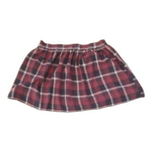 Vintage Wet Seal Y2K Red Plaid Mini Skirt Checked Elastic Waist Size L